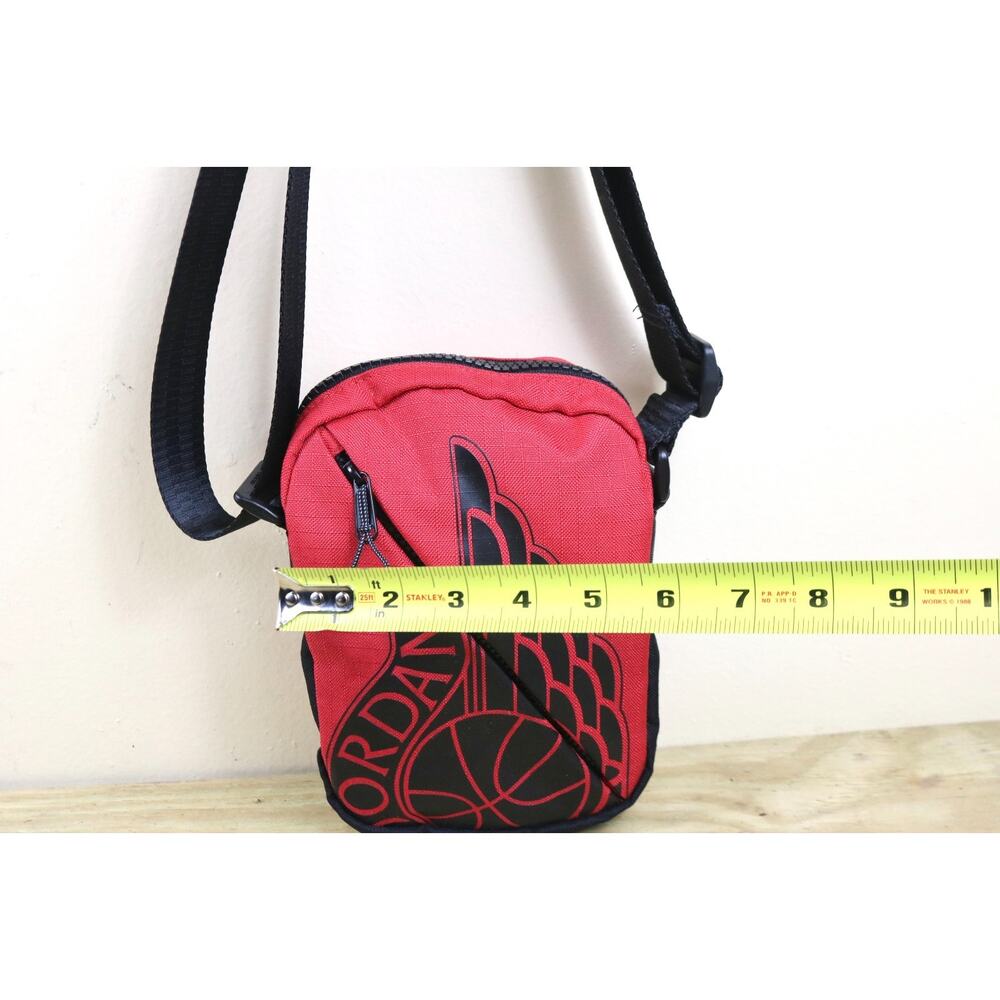 New Nike Jordan Wings Festival Crossbody Bag Red Black Shoulder Bag Hipster - Picture 8 of 9